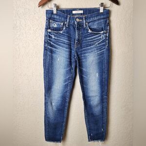 Moussy Howa Vintage Distressed Skinny Jeans Medium Wash Size 25